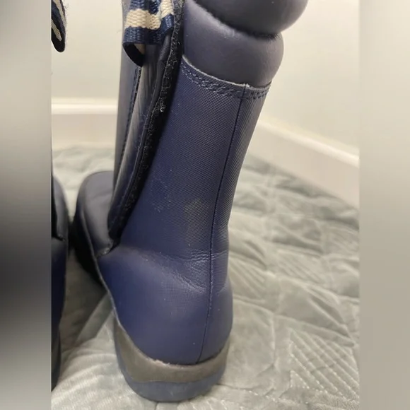 Land’s End Boys Navy Snow/Winter Boots Size 3M - Picture 8 of 10